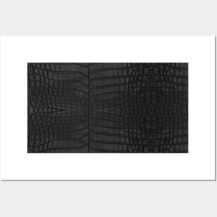 Black Crocodile Leather Print Posters and Art